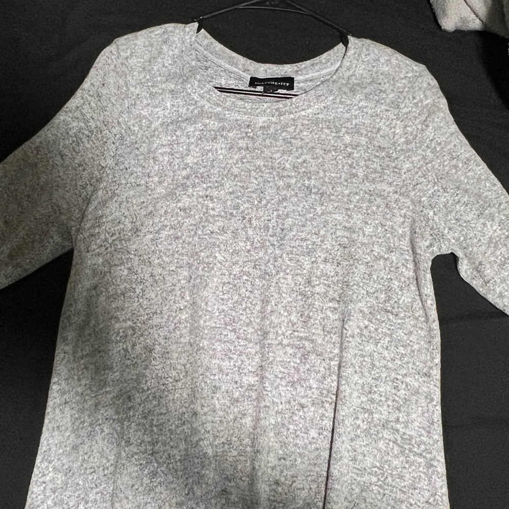 Cozy Heather Gray Long Sleeve Sweater dress